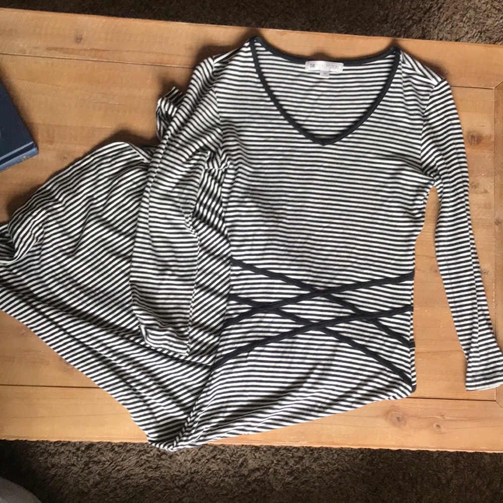 Midi black and white stripe dress